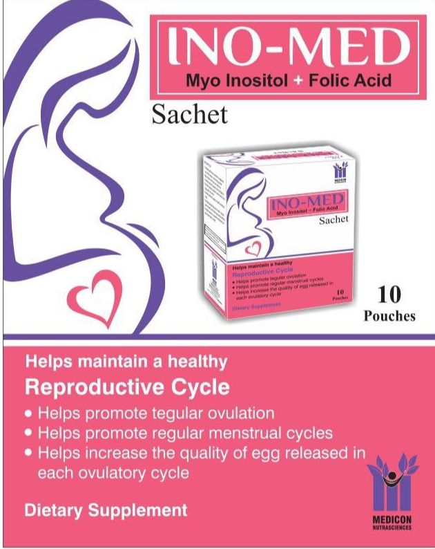 Ino-Med Myo Inositol + Folic Acid 10 Sachets – Fertility Support  Women’s Reproductive Health, Hormonal Balance & Pregnancy Care