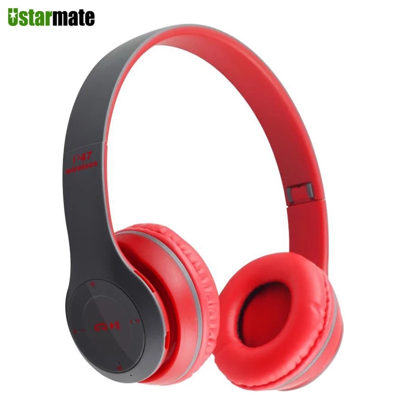 P47 Wireless Headphones Bluetooth Stereo Head phones Foldable Headset with Mic Wireless Built-in Mic compaible for all Android Devices and PC