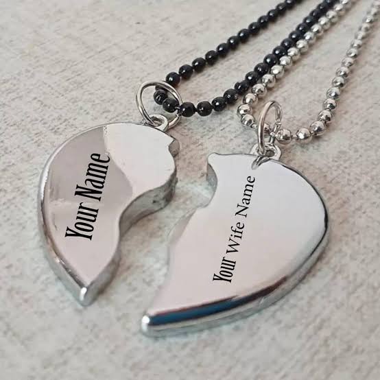 Broken Heart Pendant – Half Heart Design with Custom Engraving