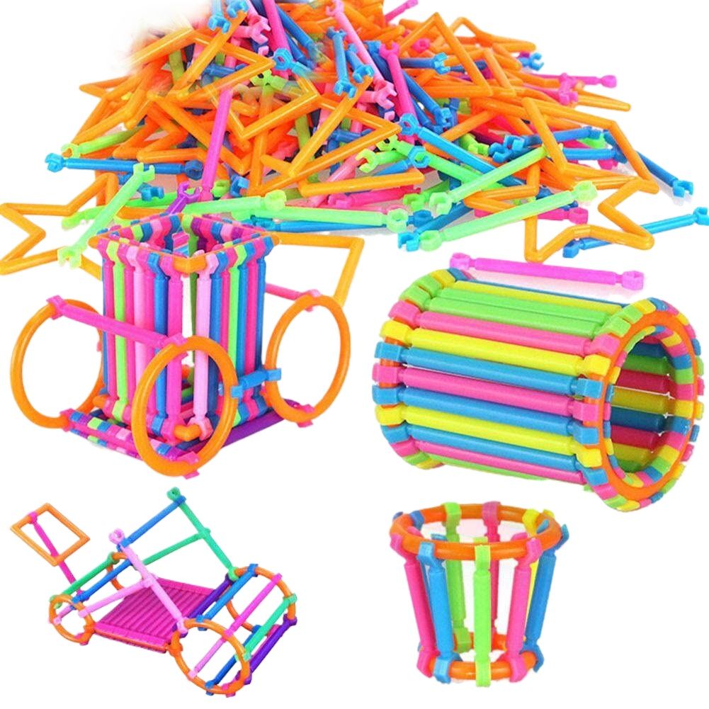 Colorful STEM Learning Building Sticks Set for Kids - Educational Construction Toy for Creativity and Thinking Skills - 96 Pieces