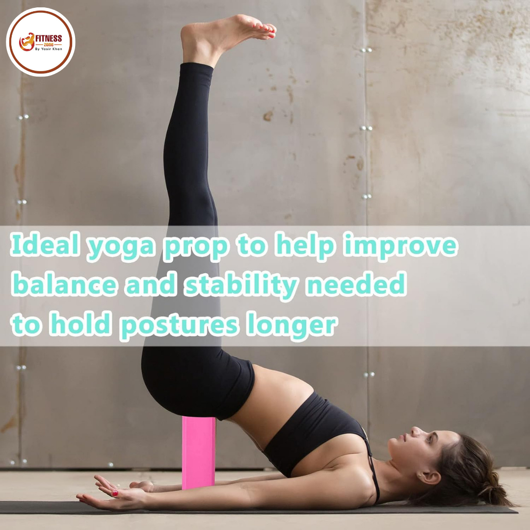 High Density EVA Foam Yoga Block – Non-Slip Support Brick for Posture Alignment & Balance Stability (Single/Pair)