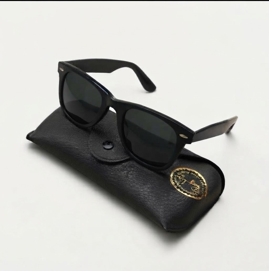 Ry Ban Black Men Sunglasses | UV Rays Protection | High Quality Lightweight Frame | Stylish Fashion Glasses for Outdoor & Driving