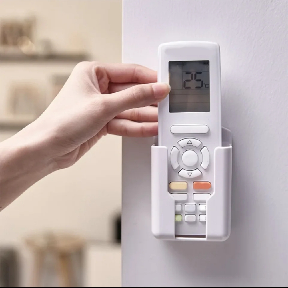 Wall Mounted Remote Control Holder Universal White Air Conditioner Remote Control Plug Holder AC Remote Storage for Air Conditioner