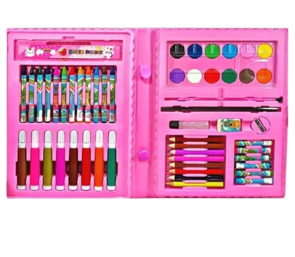 42 | 68 | 86 PCS Colouring Kit / Set With Button Box Best Quality Girl ...