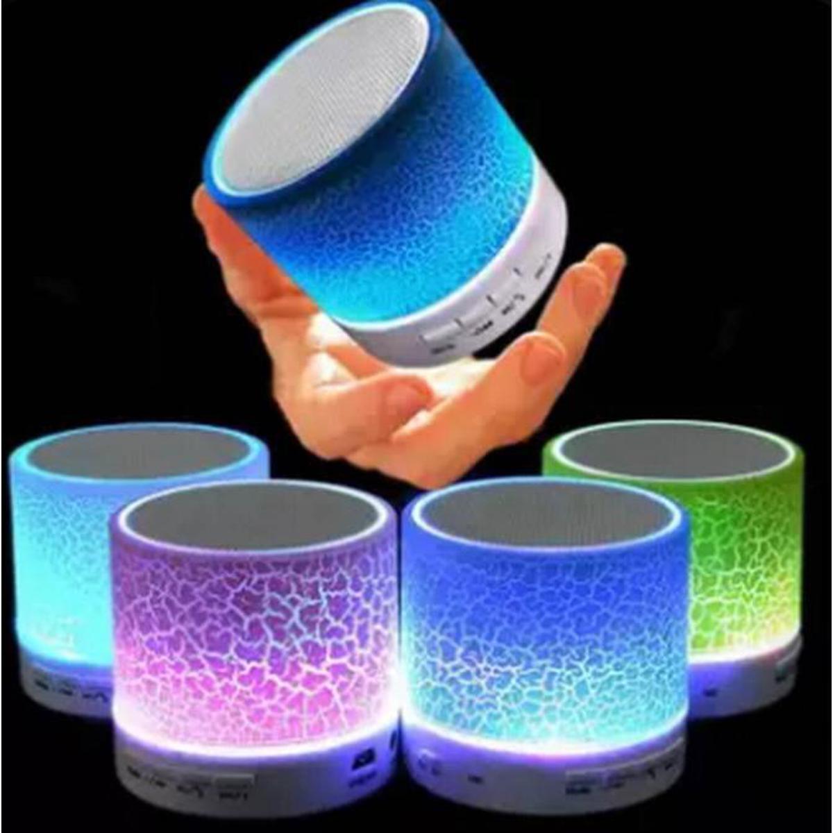 Mini Portable Bluetooth & Rechargeable Speaker with Light + SD Card + USB Supported Multi Color price in Pakistan