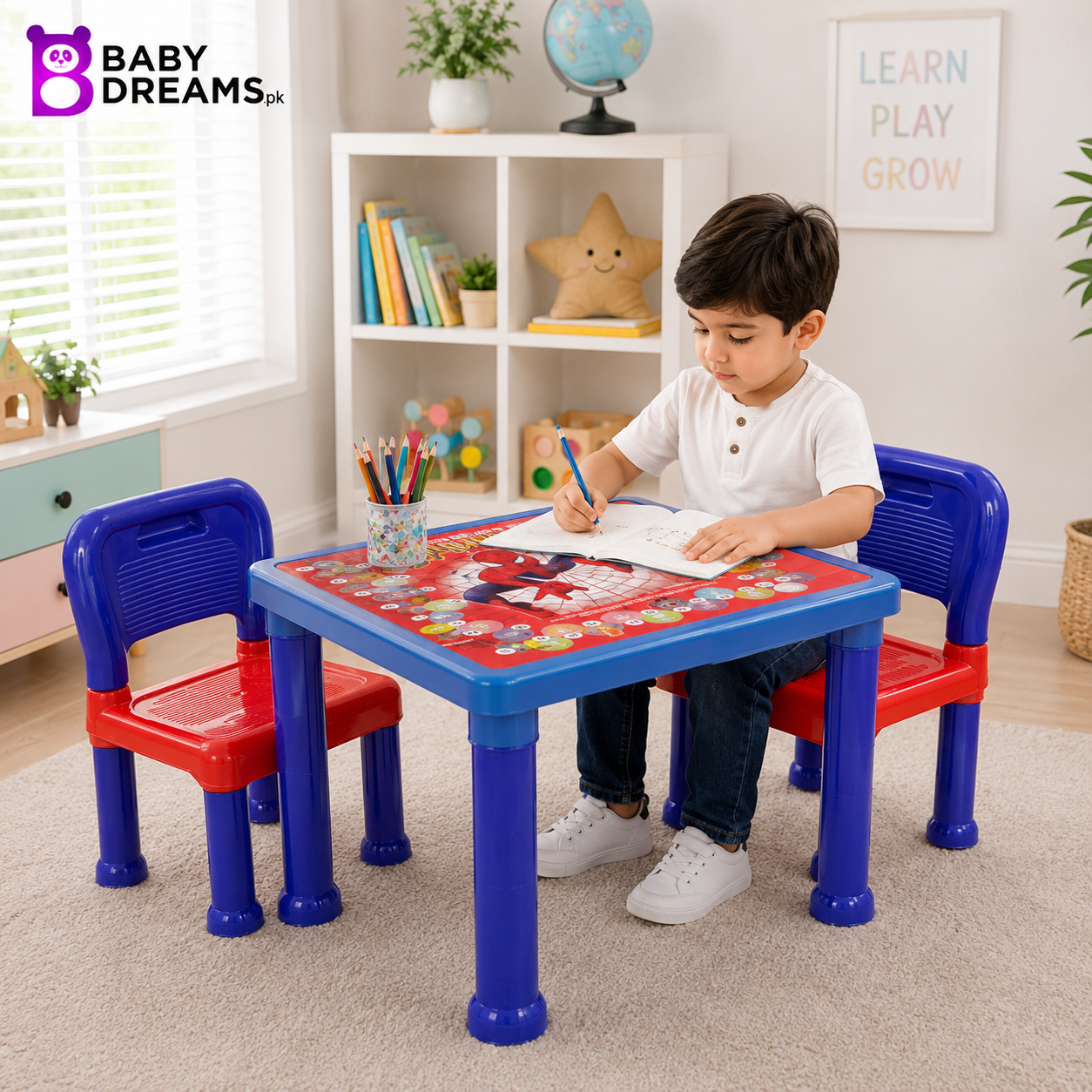 Heros Character Study Table and Chair Set For Kids BD-F113