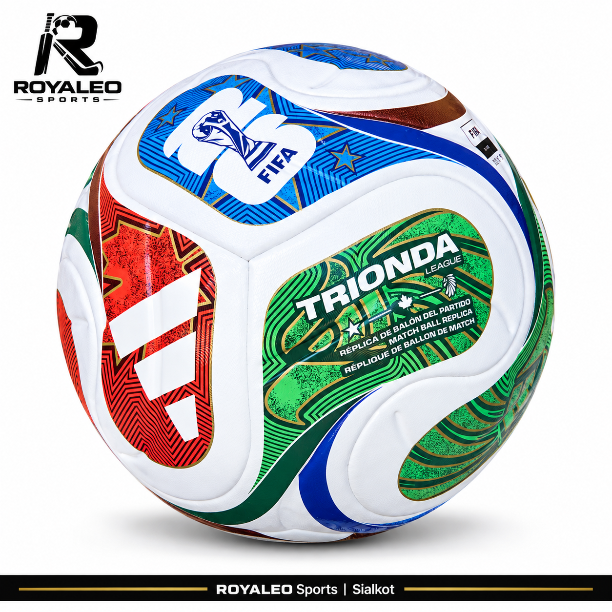 ADIDAS TRIONDA Style Official Match Football Size 5 – Thermally Bonded Seamless Ball  Premium PU Surface, High Grip, Long Air Retention  Professional Match & Training  Official Size & Weight