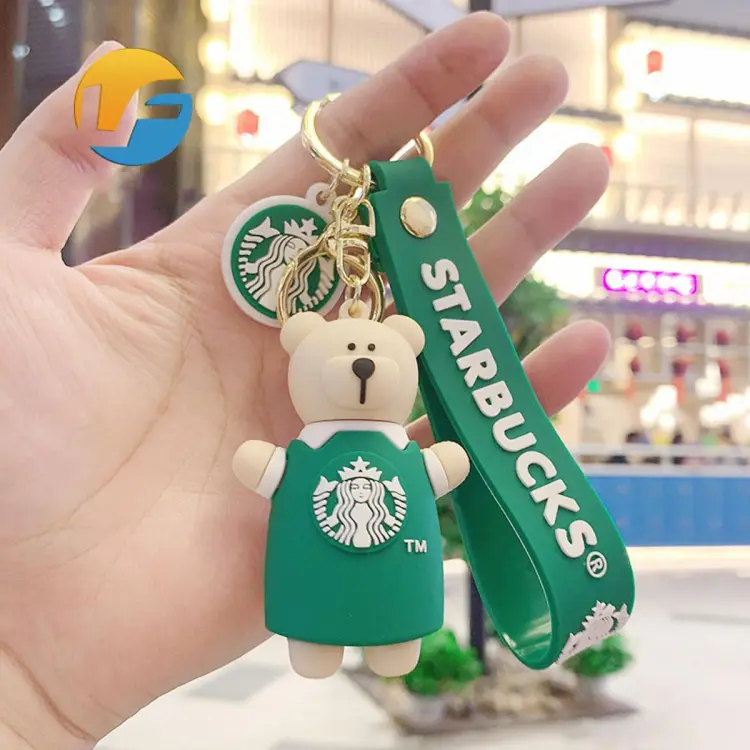 CuteDIYgifts Cute Starbucks Keychain Bear - Car Keychain - Starbucks Cup - Coffee Lover - Airpod Keychain - Cute Starbucks Frappuccino * Cute Keychains