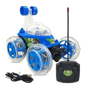 Rechargeable Remote-Control Stunt Car 360 Degree Twisting Fun with Lights & Music