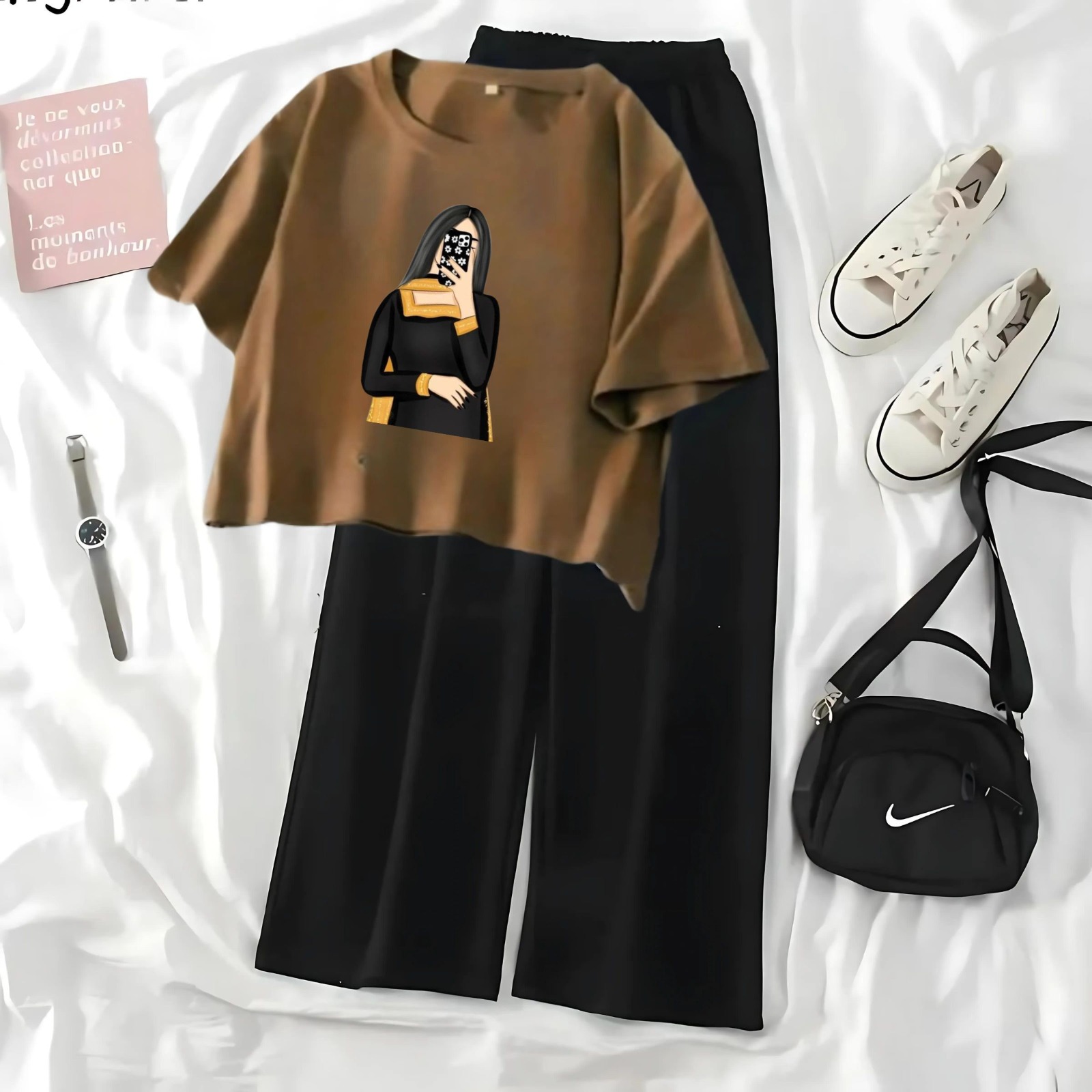 High Quality Crop Top Suits For Women and Girls Tshirts and Trouser