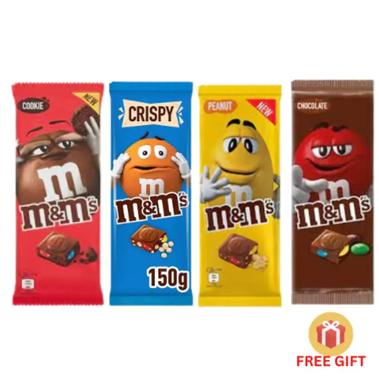 M&M chocolate bar 165g original (Pack of 4 )