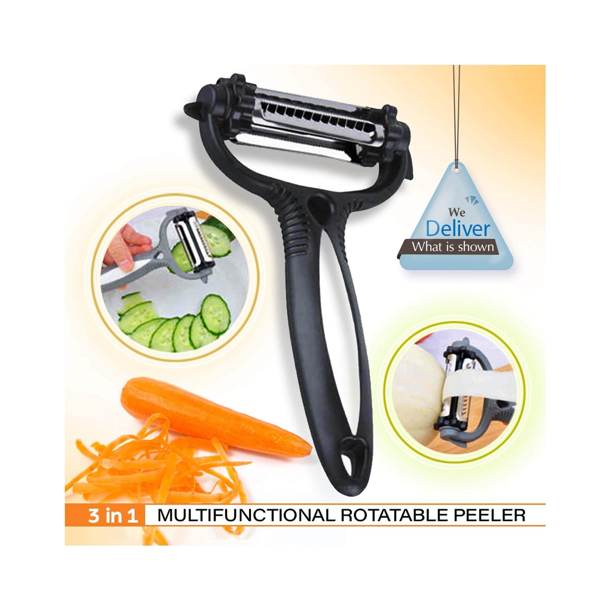 Stainless Steel Vegetable And Fruit Peeler For Kitchen Rotatable At Bo