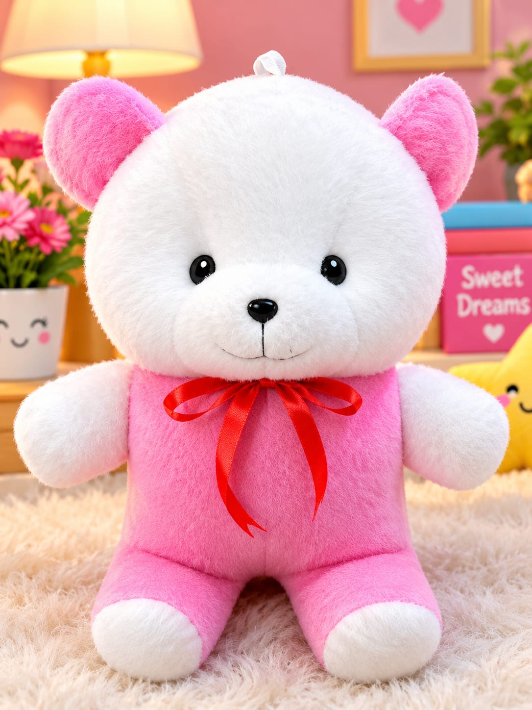 (PK OF 01 & 02) 10 Inch Teddy Bear, Panda Bear and Doll  Pink,Red, Blue and Yellow colour available Plush Stuffed Animal: Adorable Small Baby Bear Plush Toy - Perfect Gift for Kids, Boys, and Girls Discount only for limited time