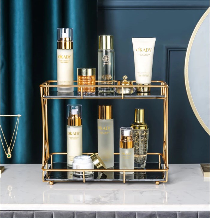 Stylish Bathroom Rack Cosmetic Storage Rack Finishing Table Rack | Daraz.pk
