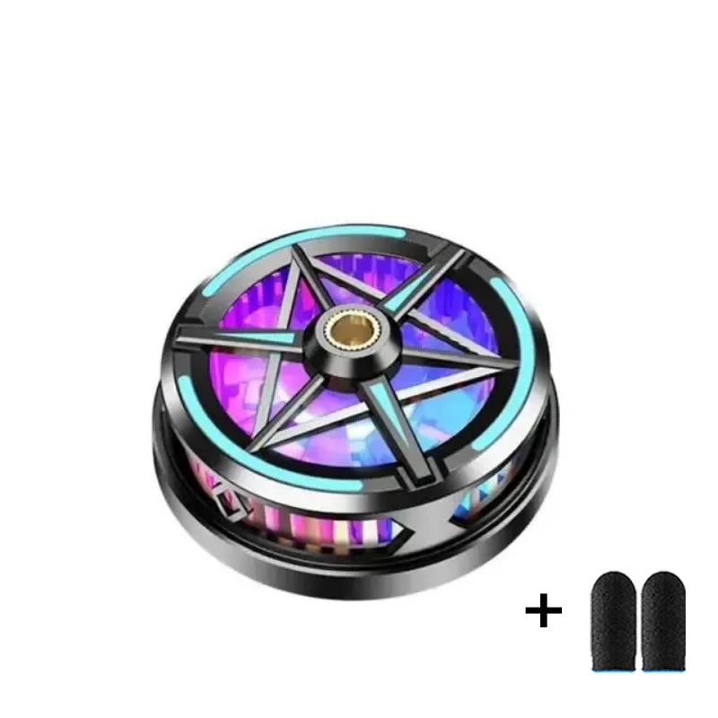 S6 Magnetic Semiconductor Phone Cooler Mobile Cooling Fan Phone Radiator Fan Portable Mobile Phone Cooling Fan Game Cooler For Tablet & Phones For PUBG Phone Cooler System Heat Sink Controller