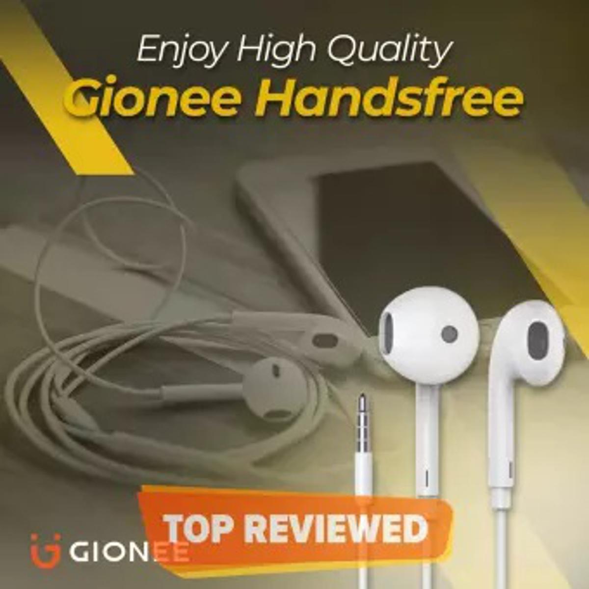 Gionee Earphones Handfree Wired Handfree/Earphone Quality Stereo Music Sound for PUBG Real Gamming Watching Movies - with Mic Super comfortable cute handfree for girls men - 3.5mm jack Earphones Ear Buds , Head phones for Android