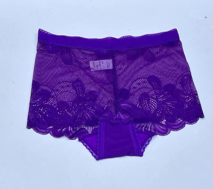 Stylish Multicolor Lace Panty For Woman Stretchable Lace boyshorts Briefs Pearl Bridal Lingerie Soft Cotton Underwear Net Panties For Girls & Women - Bridal Panty