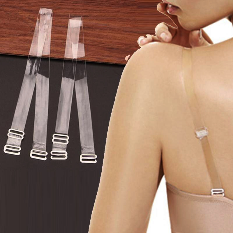 1pair Adjustable Invisible Transparent Clear Bra Accessories For Underwear Shoulder  Straps Intimates Silicone Bra Straps