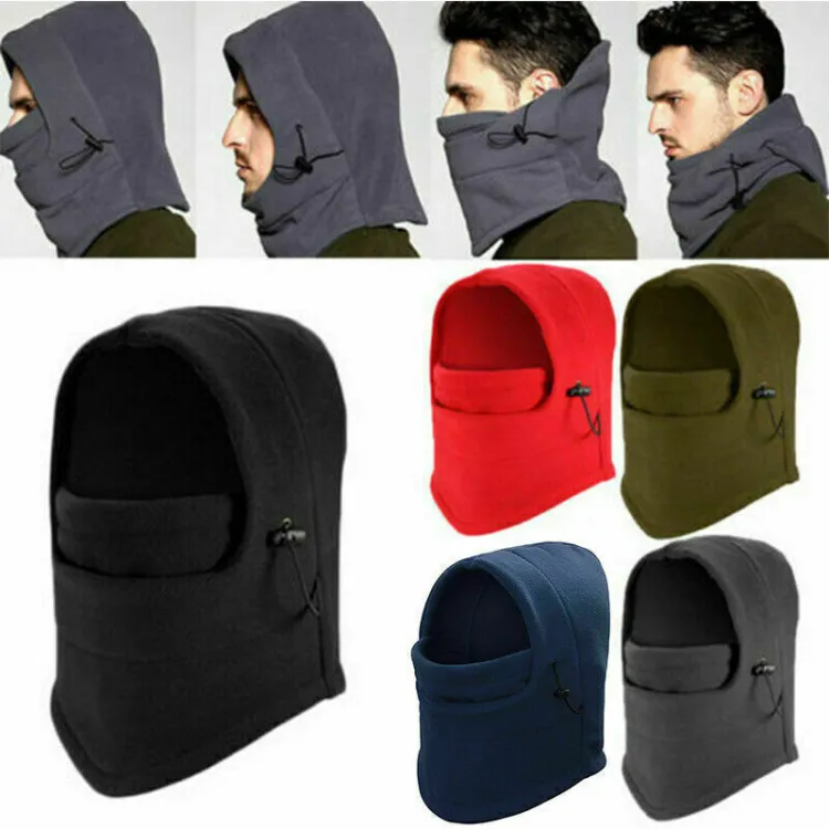 Winter Thermal Fleece Balaclava Scarf Ski Face Mask Neck Warmer