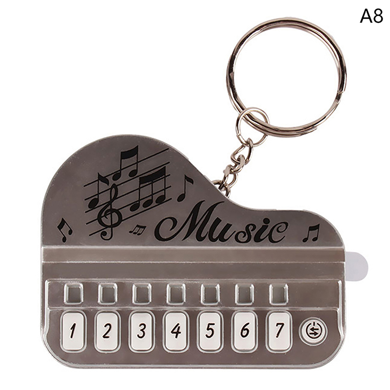Portable Musical Instrument Toy Piano Keychain Mini Electronic Keyboard ...