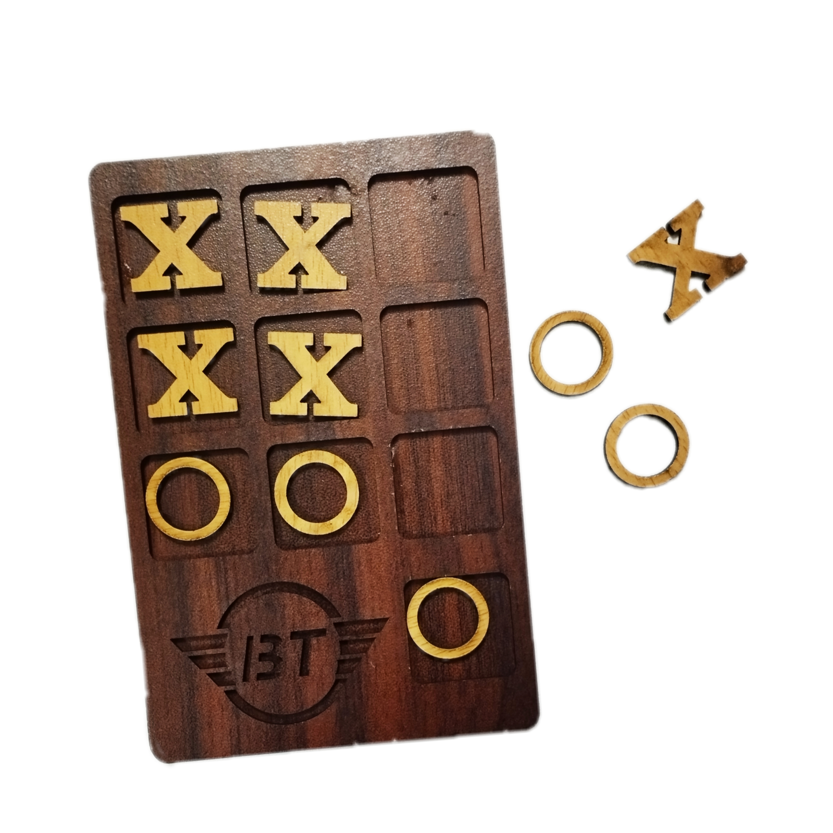 Super Fun Tic Tak Toe Wooden Board Game Best Educational Toy For Family 6x6 Inches High Quality Board Game Party Favor Fun Indoor Brain Teaser