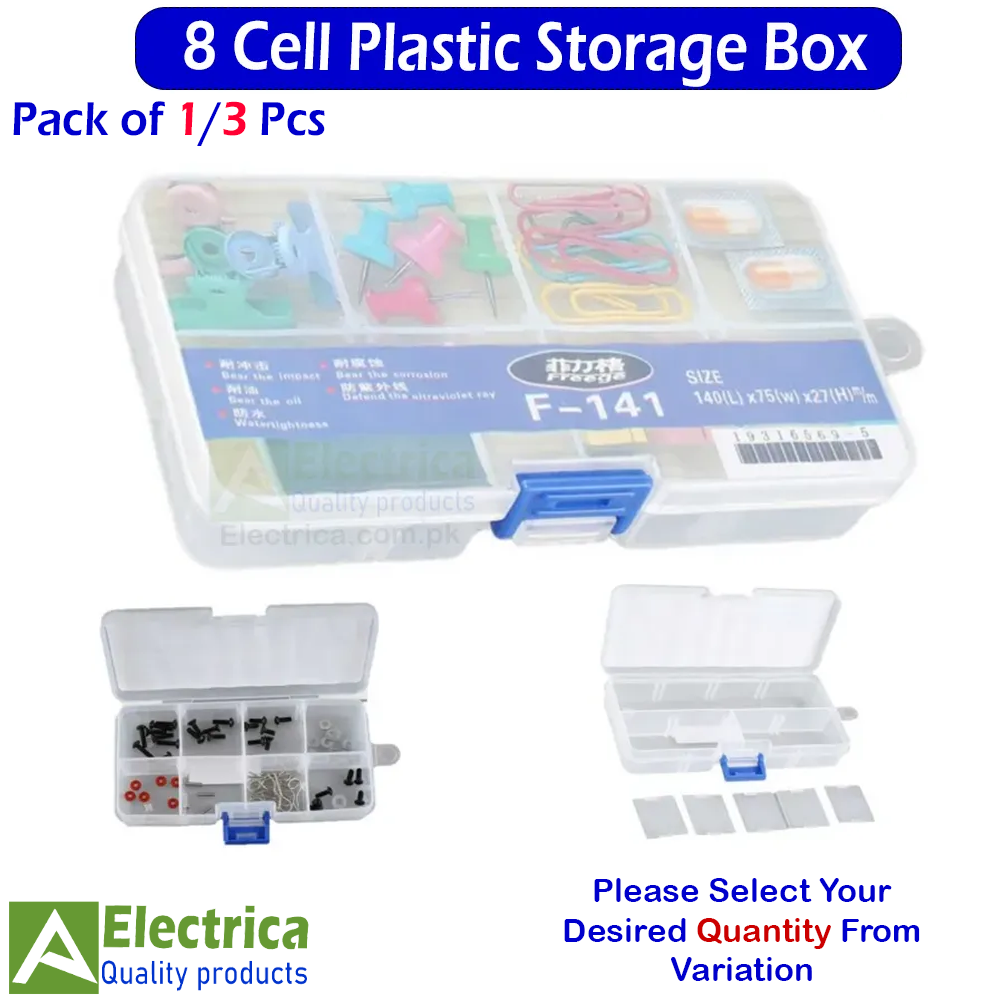 1/3 pcs of 8 Grids Adjustable and Removeable Partitions for Electronics Components and jewelry Storage Box DIY Box Product Packaging Box by Electrica