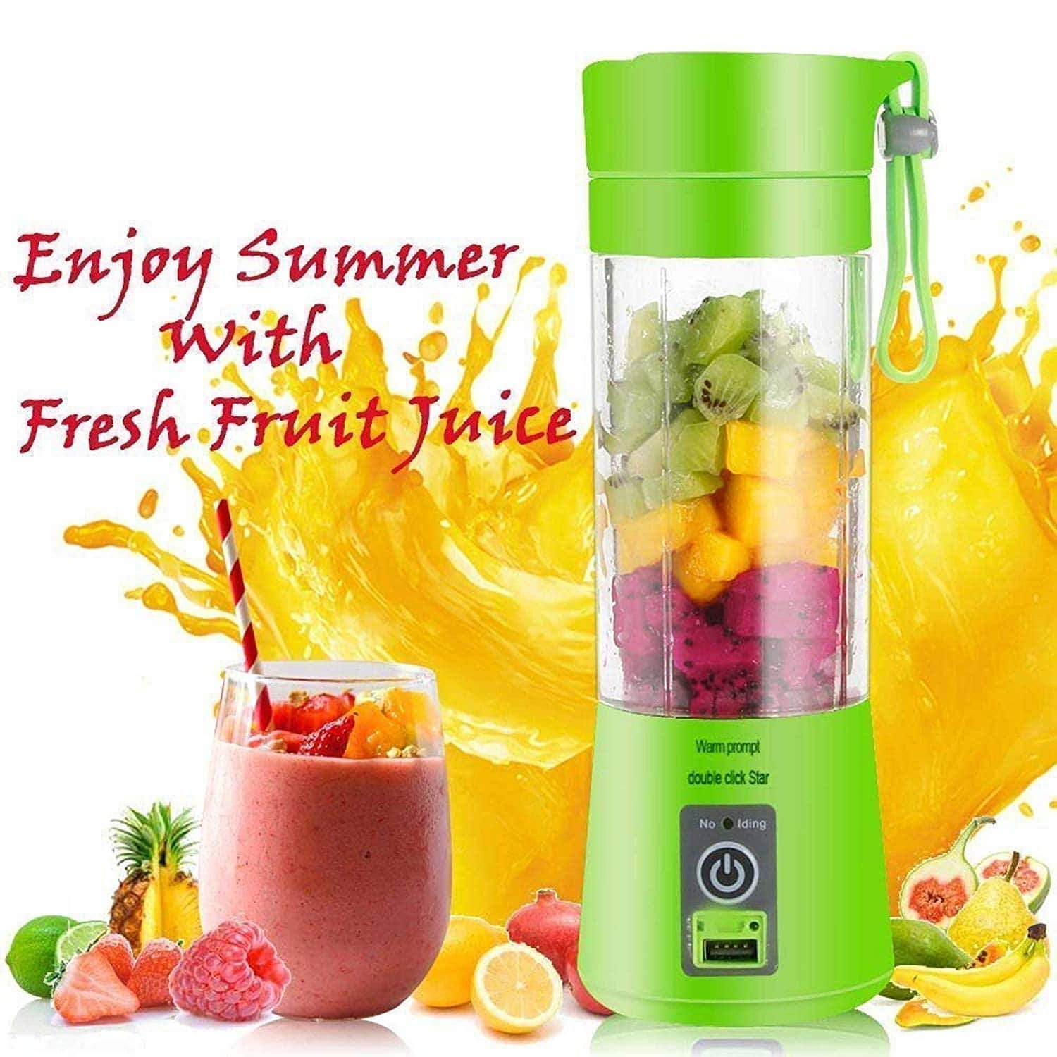USB Rechargeable Juicer Blender 4 Blades Electric Blender Mini