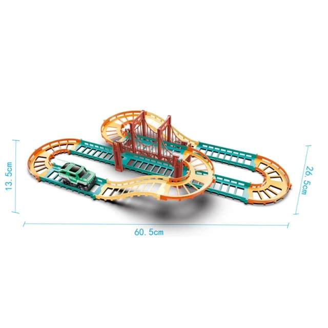Car Splicing Railway Racing Track Circuit Car Toy Kids Assembling DIY Rail Car Race Tracks For Children Educational Toys