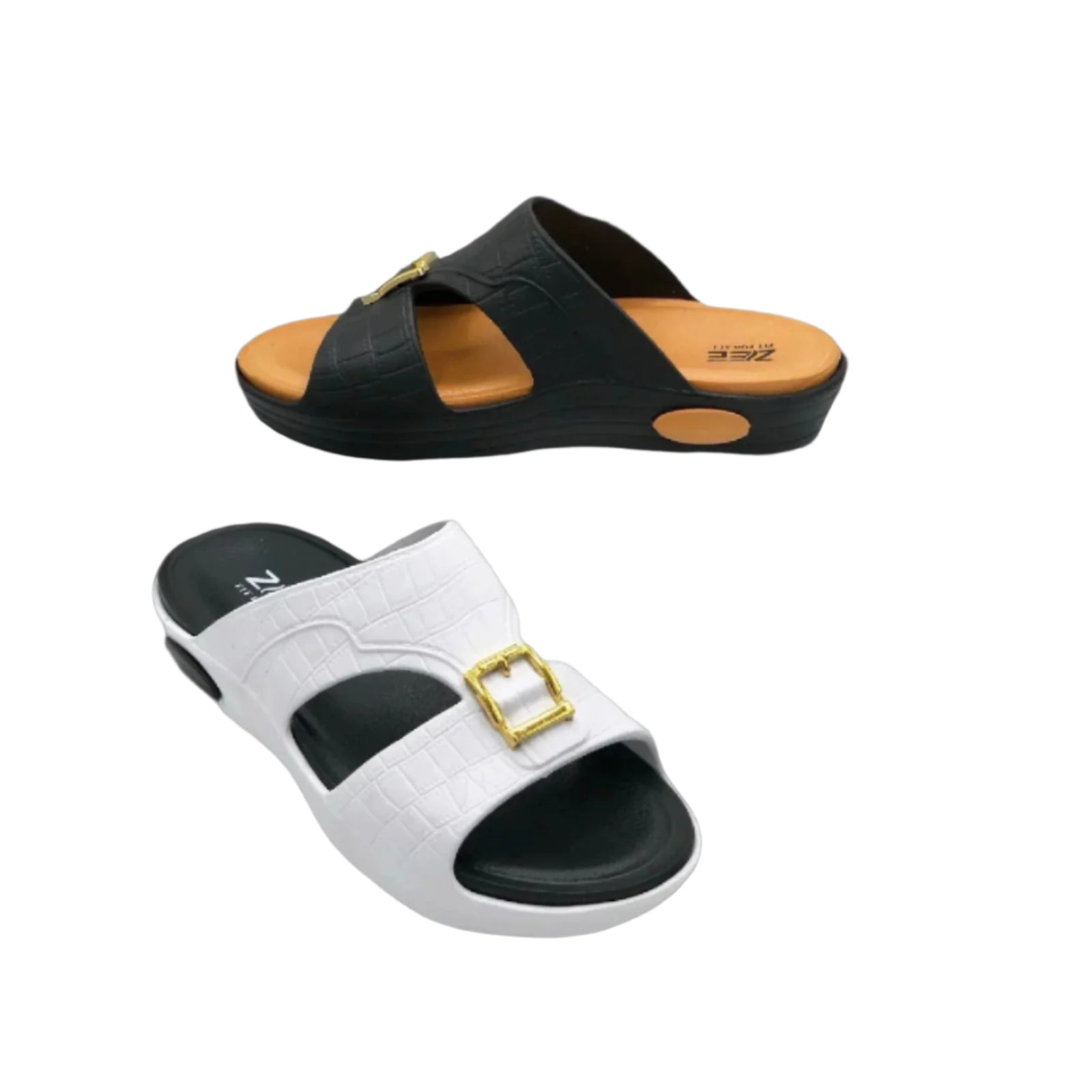 Men’s PVC Comfort Slides – Lightweight Thick Sole Arab Style Sandals | Anti-Slip Soft Slippers for Summer Casual Wear