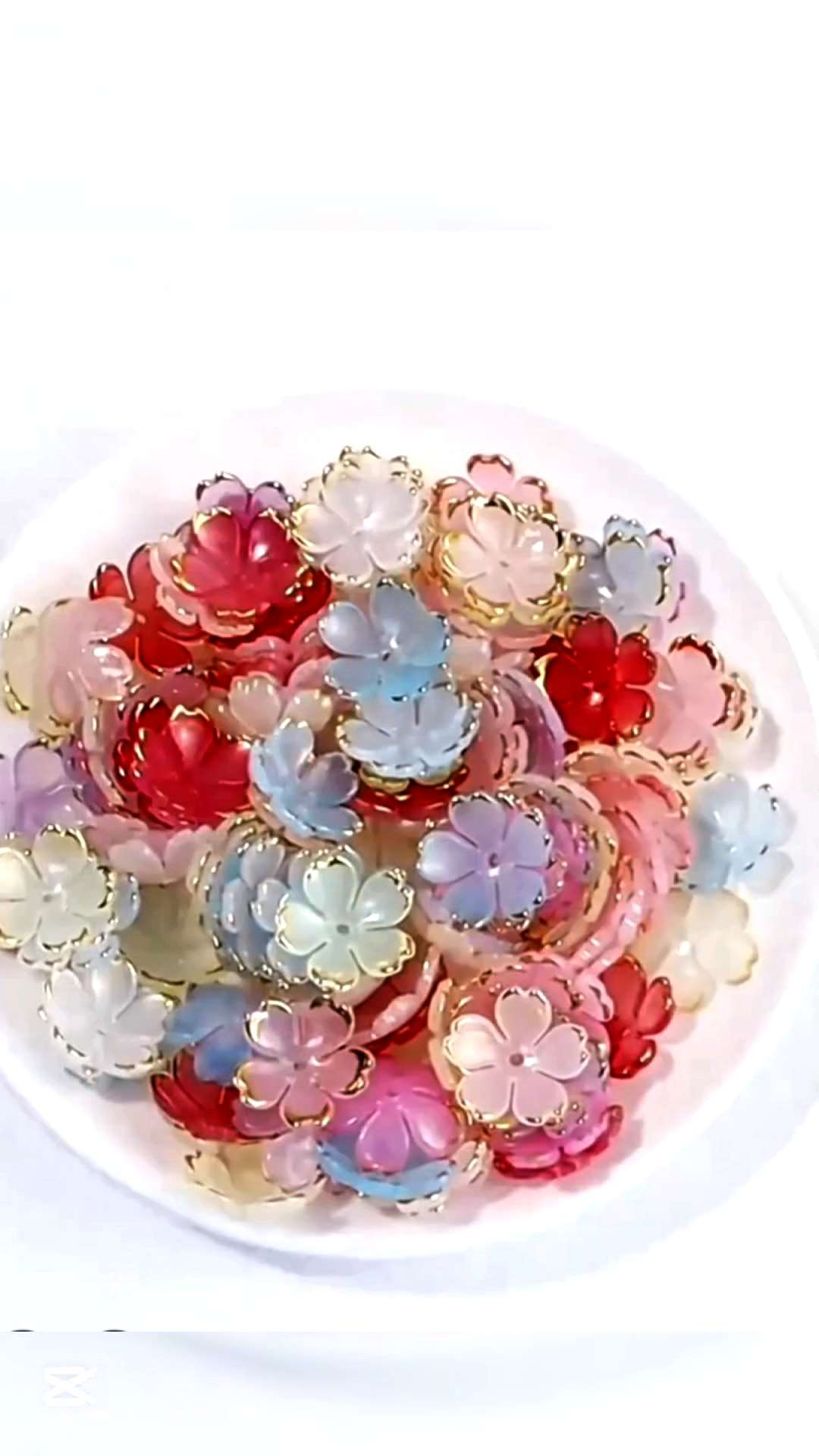 50/20pcs Acrylic Flower Beads 19mm | Colorful Floral Beads for DIY Jewelry Making & Craft Projects