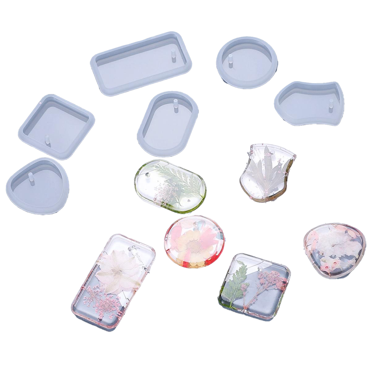 Medical Theme Silicone Resin Molds Set - 7PC Ambulance, Syringe, Lungs & Stethoscope Molds For DIY Keychains & Jewelry