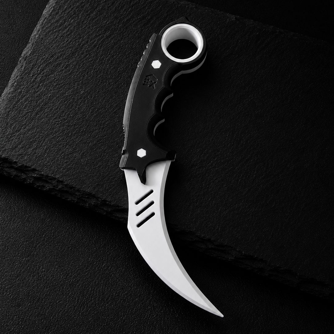 Full Tang Fidget Karambit  3D Printed Rotating Fidget Toy  Gaming Style Desk Gadget (Non-Sharp)