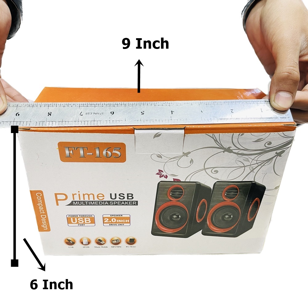 Ft-165 Computer Speakers With Heavy Bass,Subwoofer, Volume Control, 3.5mm Audio, USB Wired Powered Built-in Four Loudspeaker Diaphragm Multimedia Speaker for PC/Laptops/desktop/ Computer - High Quality
