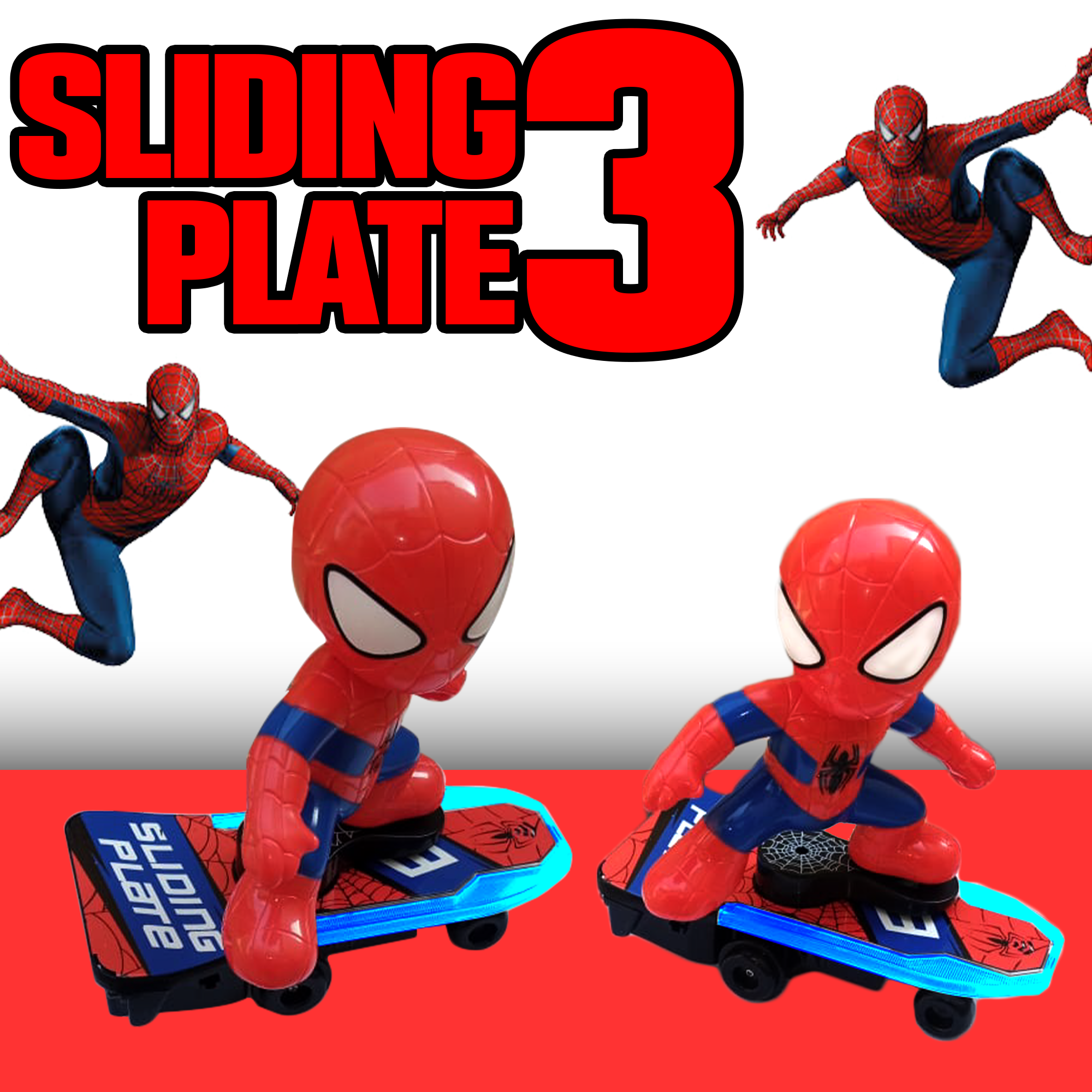 Best Gift Sliding Plate 3 - Spider-Man Skiting Board Superhero Electronic Musical  Stunt Skit board  Toy For Children