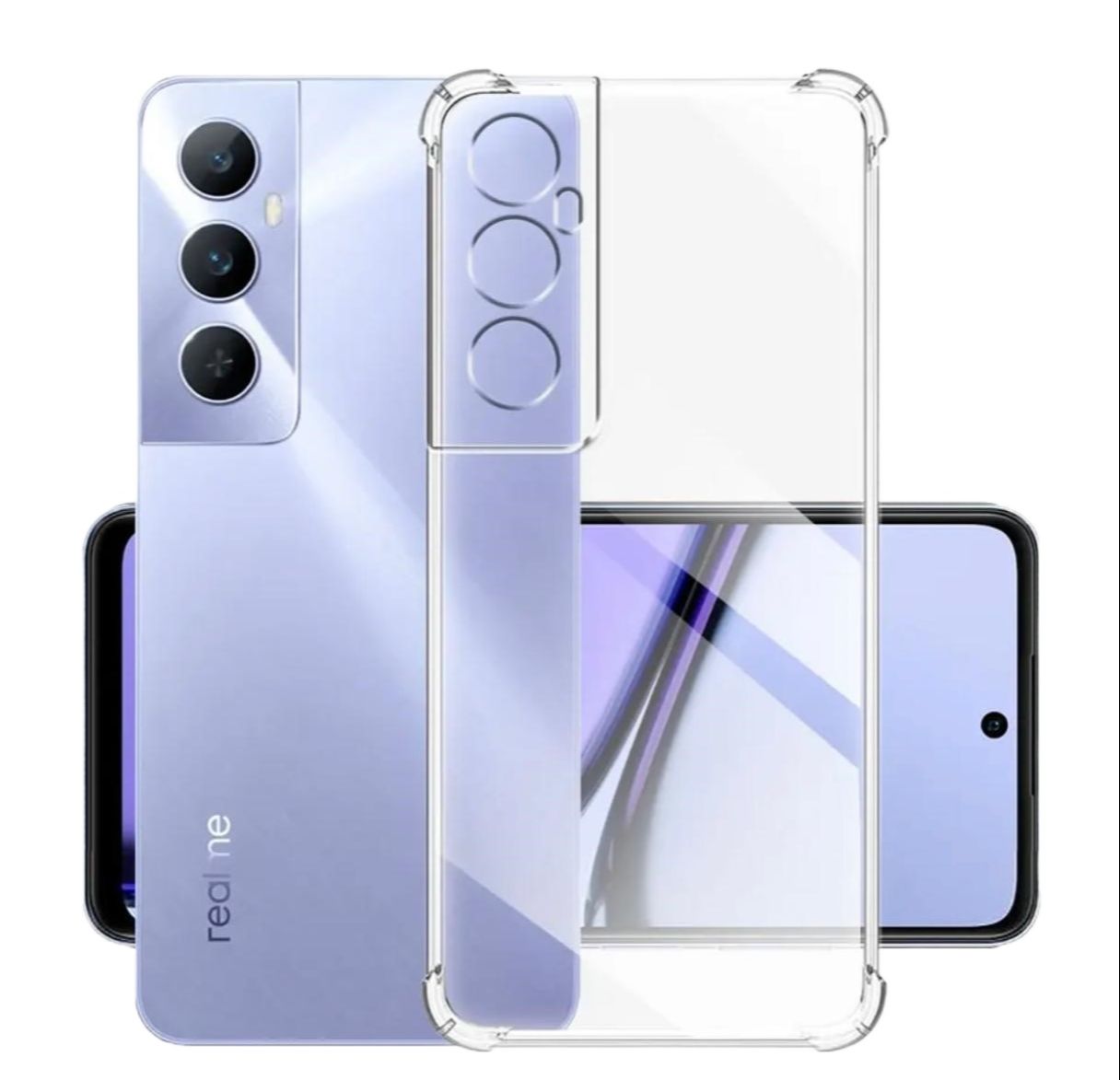 Realme C65 4G Back Cover Bumper Transparent Soft Clear Silicon Jelly Back Case Imported
