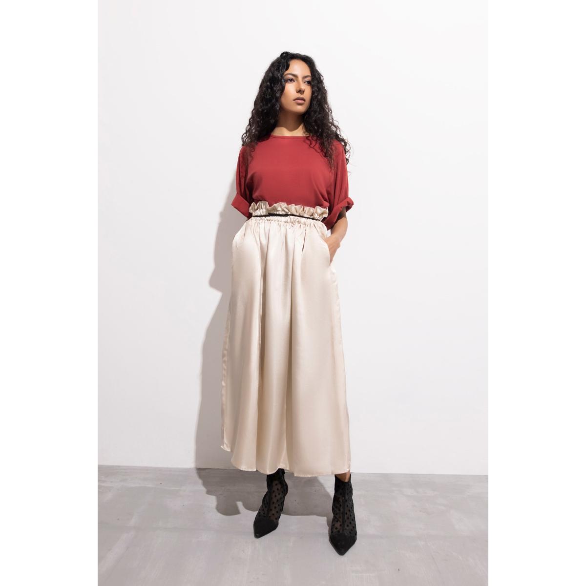 West by Sapphire Pleated Silky Skirt