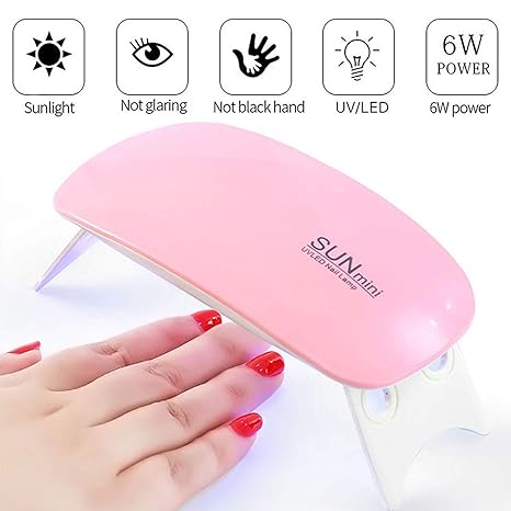 SUNmini 6W LED UV Nail Dryer Lamp – Portable USB Gel Polish Curing Light for Manicure and Pedicure