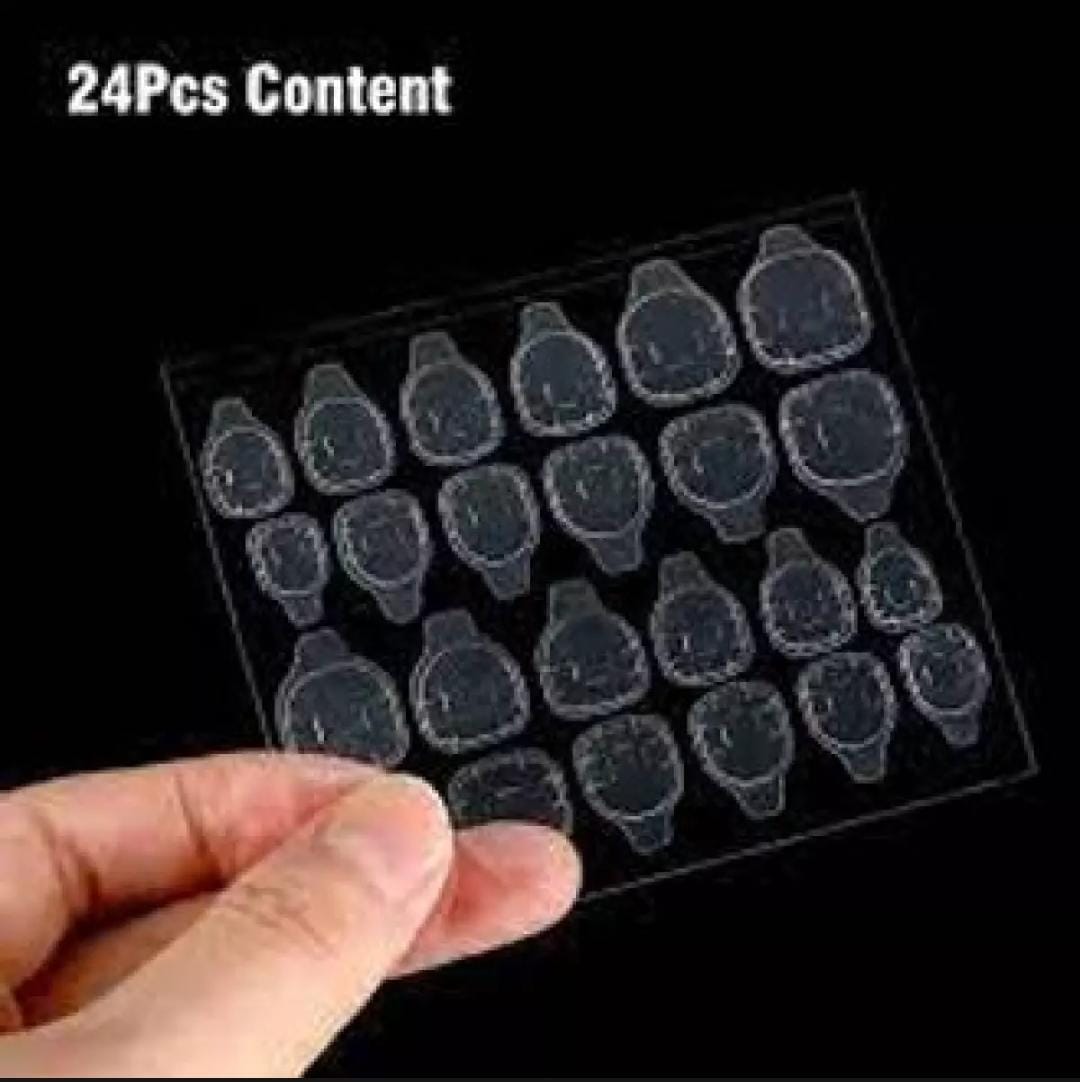 1 Nail glue Sheet/24 tabs Transparent Double sided nail adhesive stickers, Nail adhesive tab