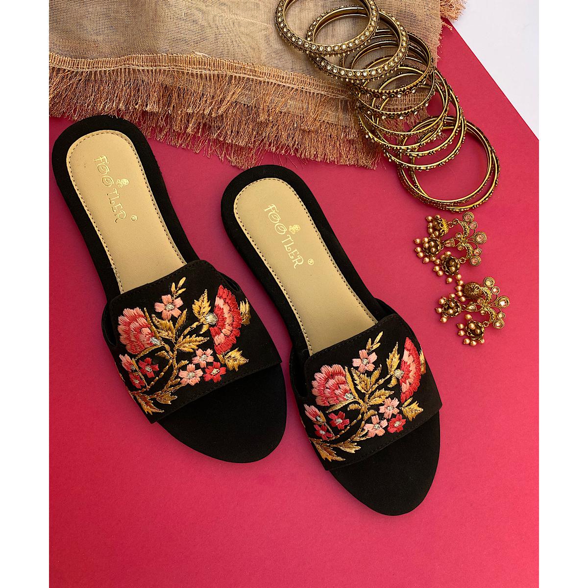 Lv Embroidered Slippers Best Price In Pakistan, Rs 2500