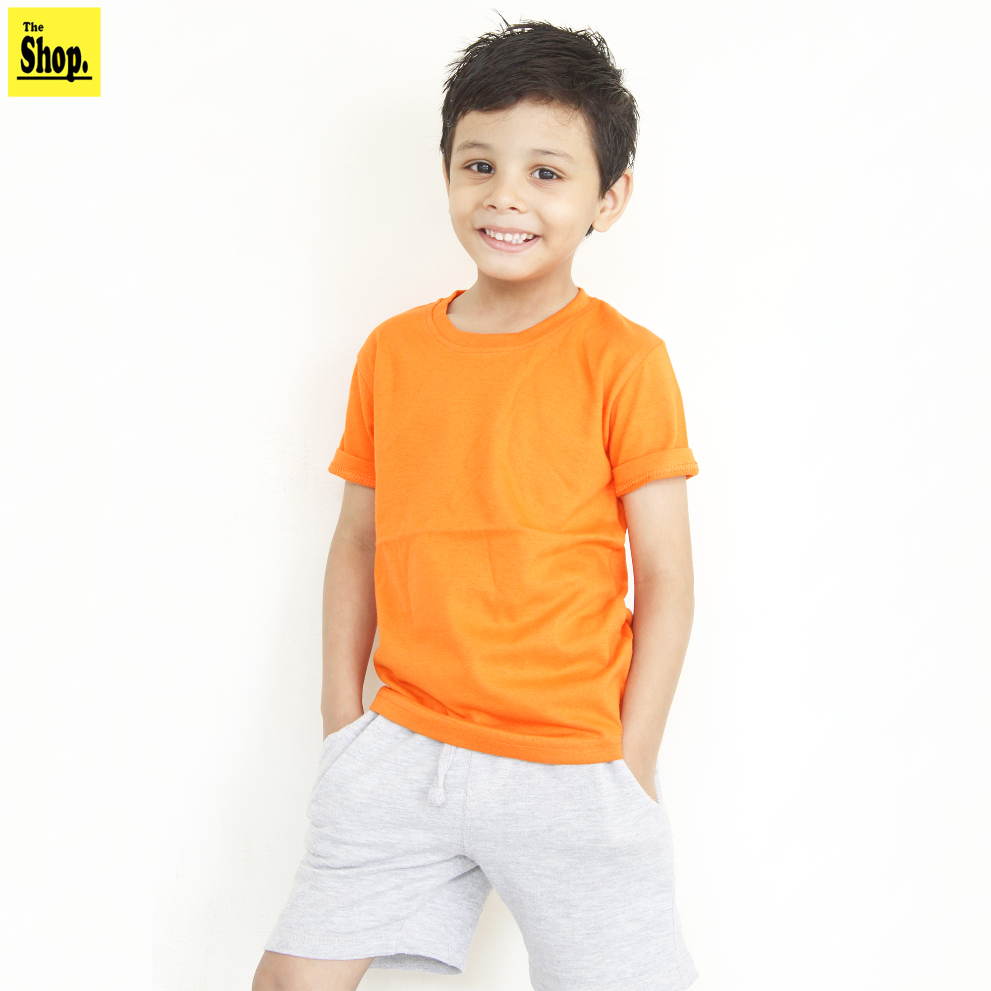 The Shop - Basic Round Neck Half Sleeves T-Shirt For Boys & Girls Kids, 1 Year To 14 Years  - RN-HS1