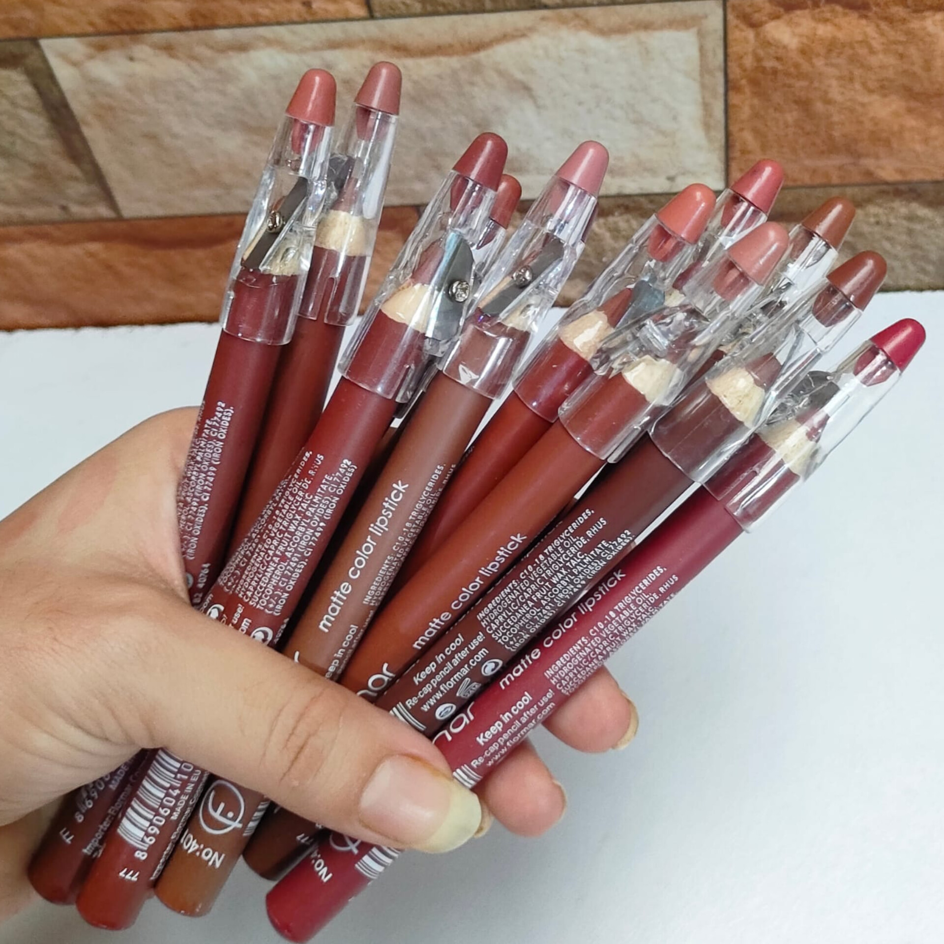6/9/12  Pcs/Set  Matte Color Lipstick Pencils ,Light  Shades Lip pencils / lipliner Pencils