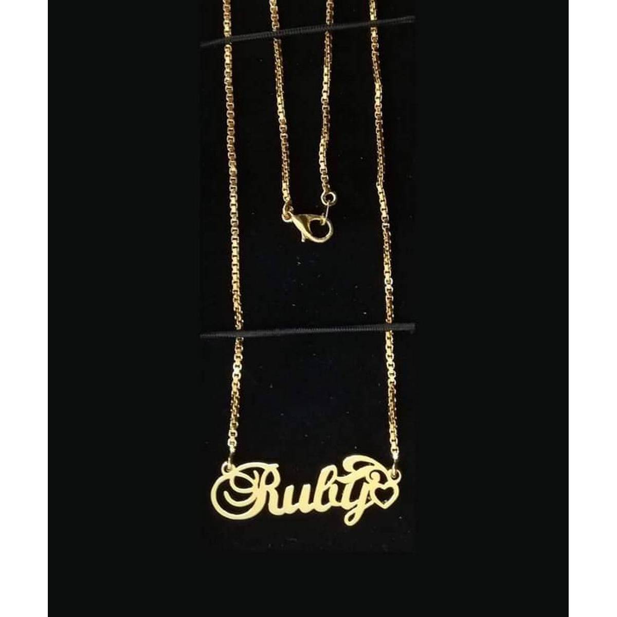 Design Gold Plated Single Name Locket 