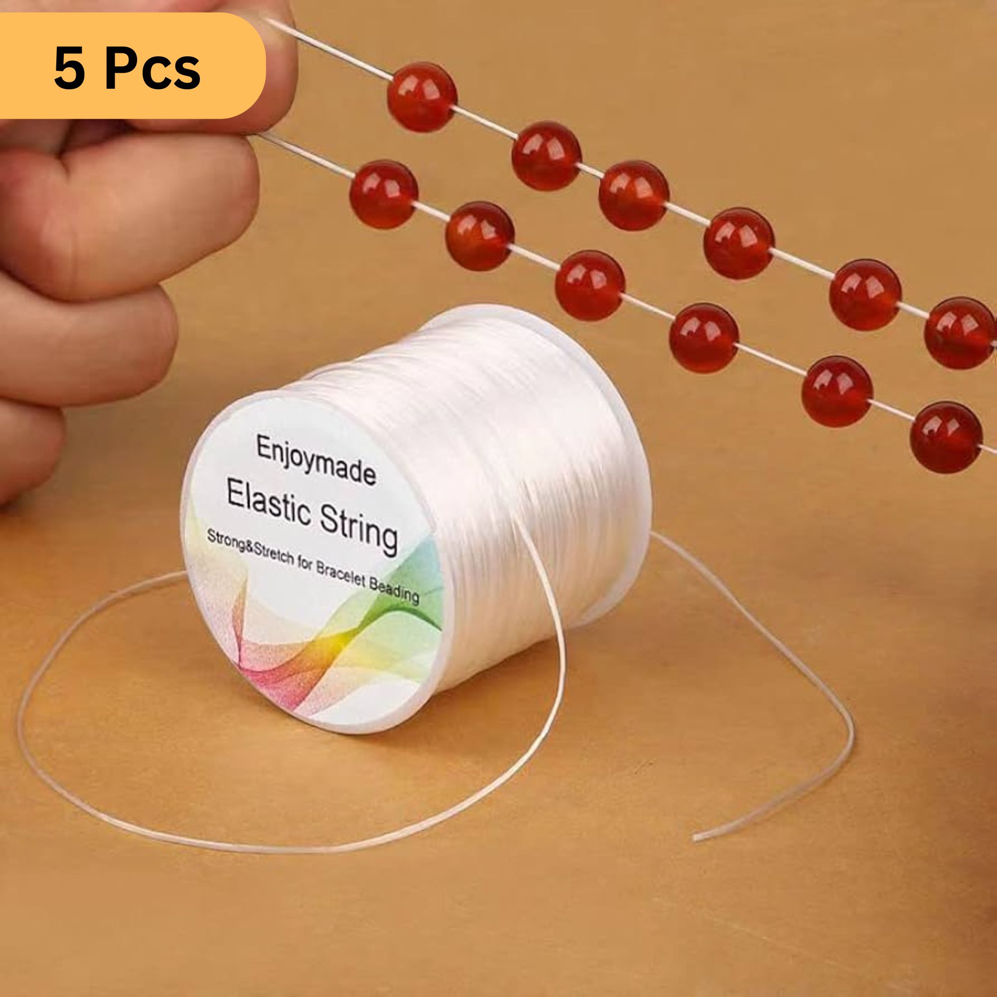 Stretchable Thread For Jewlery Making Nylon Thread For Bracelet Making Elastic String For Beading Jewelry Cord, Elastic Bracelet Rope Crystal Beading Cords, for Jewelry Making Beading Thread Elastic String Cord High-Quality Crystal Bead String -