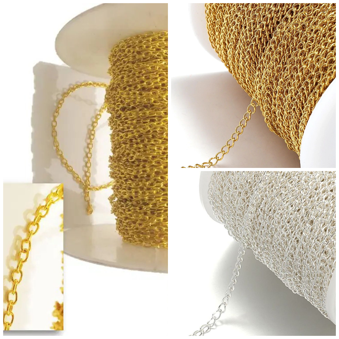 Silver / Golden Chain 2mm | Jewelry Making Accessories | Necklace Pendants Materials