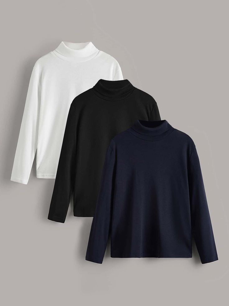 Hi - Neck  or Turtle Neck  Pack of 2   Plain random colors  Sweaters & Cardigans for Girls and Women especially for colder weather