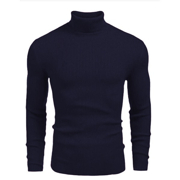 Trendy Fashion Premium Quality Slim Fit O-neck Lightweight Long Sleeve High Neck Turtleneck Elegant Sweaters for Men at Faiq Store