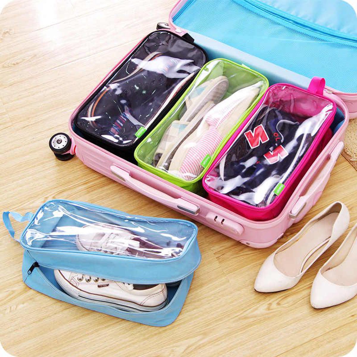 Shoe pouch Transparent TRAVEL SHOE BAG Shoe Storage Pouch / Shoe Bag / Travel Shoe Bag / Portable Foldable Waterproof Travel Shoe Bag