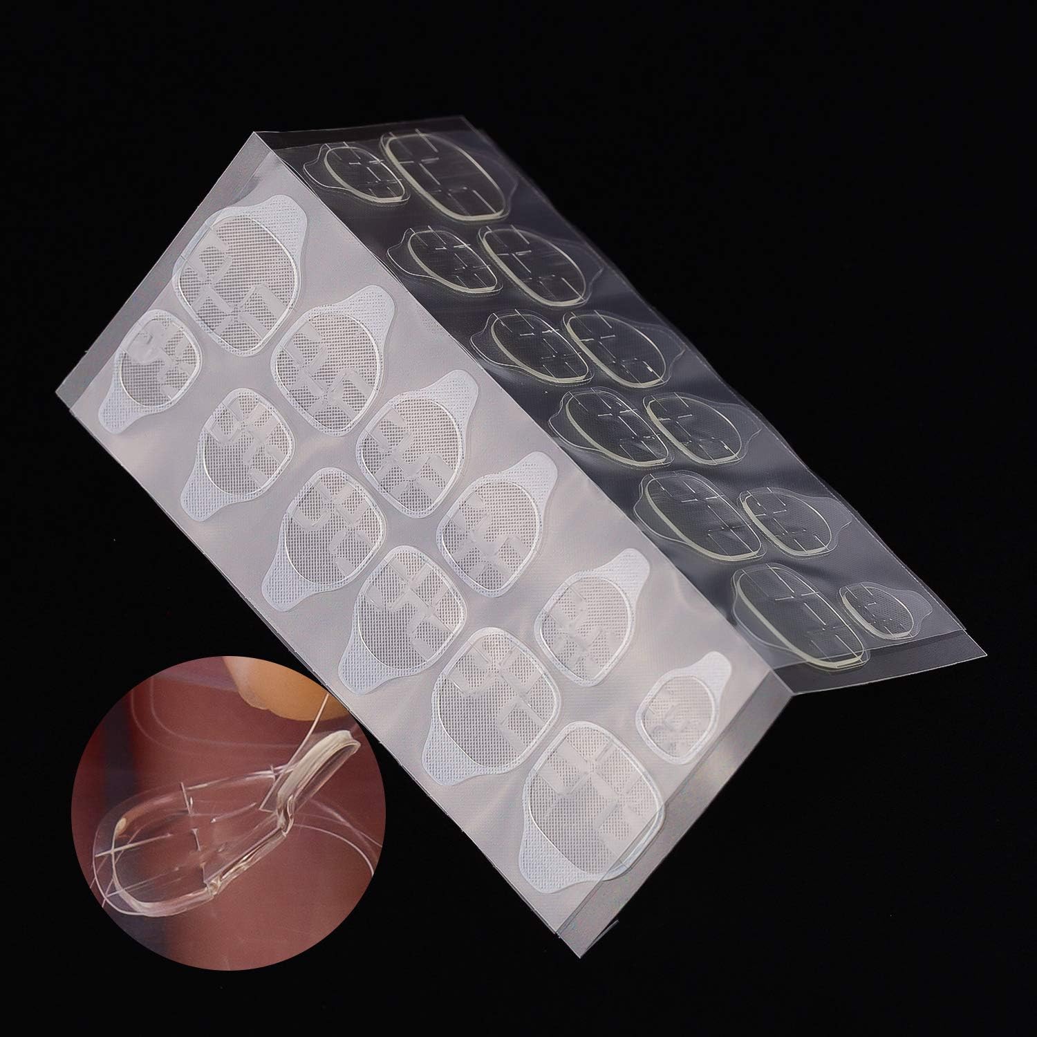 240pcs / 10 Sheets Fake Nails Nail Jelly Glue Double Sided False Nail Art Adhesive Tape Glue Sticker Fake Nail Glue Super Viscous Artificial Nails Glue