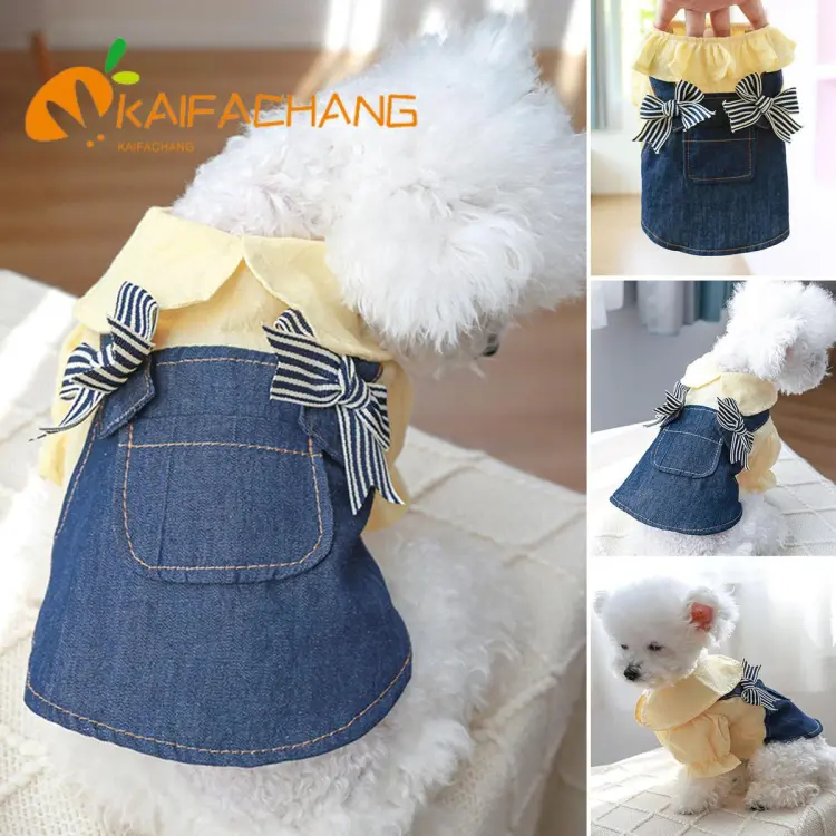 Denim Dog Vest With Traction D Ring Summer Dog Dress Jean Pet Clothes For  Small Dogs Chihuahua Shirt Yorkie Pug Puppy Cat Skirt – the best products  in the Joom Geek online