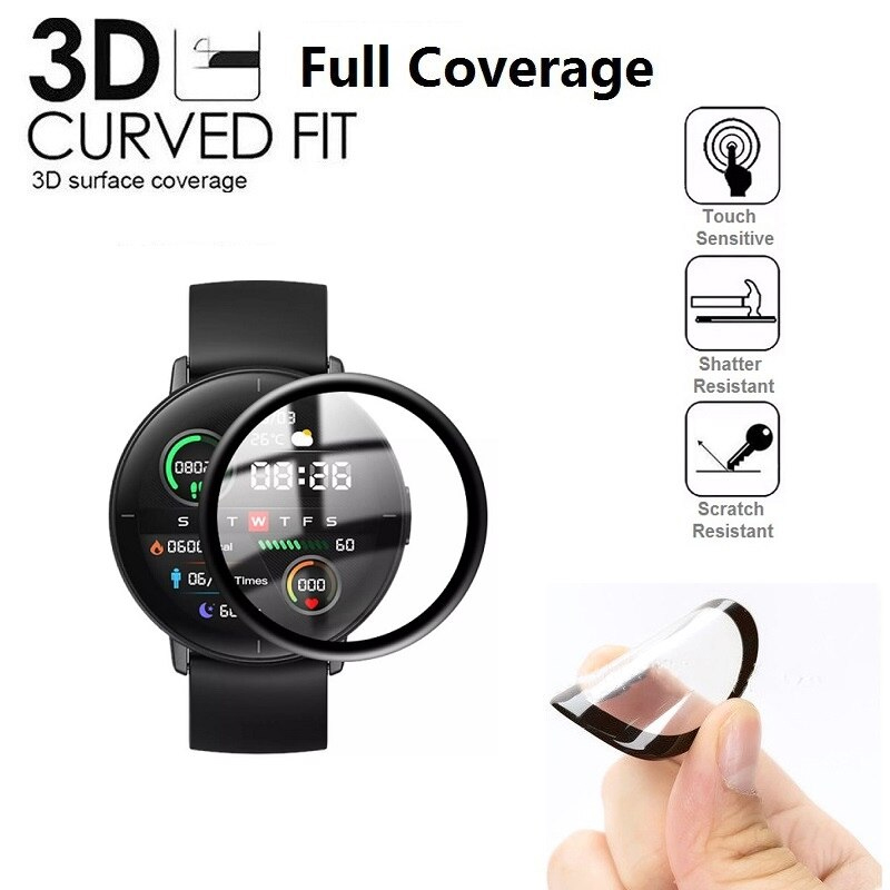 3D Full Screen Soft Composite Material Screen Protector For Mibro Lite Smart Watch (Not Tampered Glass)
